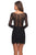 La Femme - 28233 Plunging V-Neck Lace Sheath Dress In Black