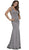 Nox Anabel - C001 Bejeweled Illusion Inset Plunging V-Neck Evening Gown