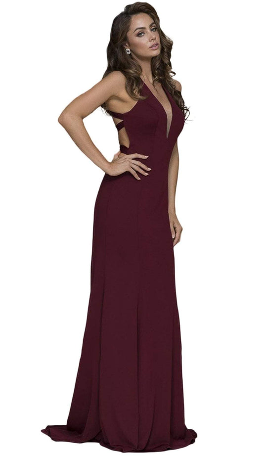 Nox Anabel - C023 Plunging Halter Sheath Dress