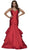 Sweetheart Bodice Ruffled Mikado Trumpet Evening Gown