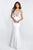 Blush - C1023 Crystal Beaded Backless Mermaid Gown In White