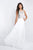 Blush - C1035 Crystal Ornate Jewel Illusion Chiffon Gown In White