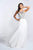 Blush - C1036 Crystal Adorned Illusion Jewel A-Line Gown In White