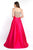 Blush - C1044 Sleeveless Crystal Illusion Back Ballgown In Pink