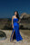 Blush - C1045 Draped Origami Bow Strapless Mermaid Gown In Blue