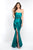 Blush - C1045 Draped Origami Bow Strapless Mermaid Gown In Green