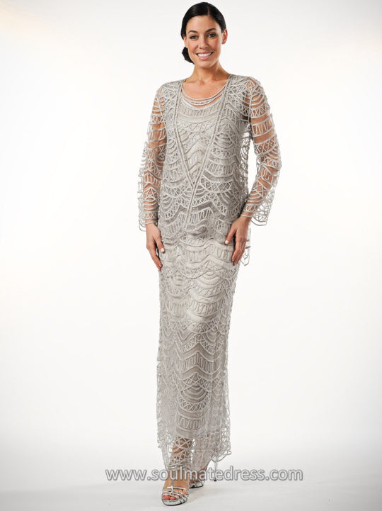 C1061 Beaded Three Piece Dress Set