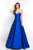 Blush - C1067 Strapless Asymmetrical Sculpted Mikado Ballgown In Blue