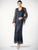 C1068 Beaded Silk Lace Collar Jacket with Godet Dress Set