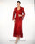 C1068 Beaded Silk Lace Collar Jacket with Godet Dress Set