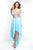Blush - C1076 Beaded Chiffon High Low A-line Dress In Blue