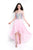 Blush - C1076 Beaded Chiffon High Low A-line Dress In Pink