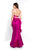 Blush - C1078 Halter Neck Two-Piece Mikado Mermaid Gown In Pink