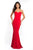 Blush - C1082 Strapless Sweetheart Neck Mermaid Gown In Red