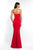 Blush - C1082 Strapless Sweetheart Neck Mermaid Gown In Red