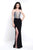 Blush - C1085 Embellished Sweetheart Fitted Jersey Gown In Black