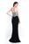 Blush - C1085 Embellished Sweetheart Fitted Jersey Gown In Black