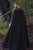Long Fitted Gown with Cape C1168