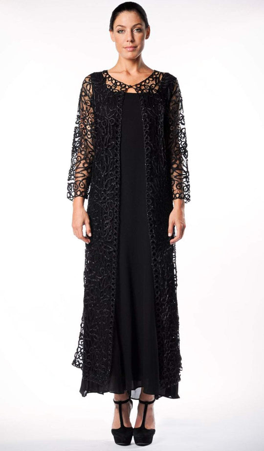 Soulmates - C12605 Beaded Handmade Crochet Duster Dress Set