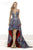 Janique - Printed Sweetheart Halter High-Low Ball Gown C1685 In Multi-Color and  Floral