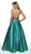 Blush by Alexia Designs - C2016 Embellished Halter Satin Ballgown In Green
