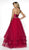 Blush by Alexia Designs - C2036 Embellished Sweetheart Tiered Ballgown In Red