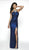 Blush by Alexia Designs - C2047 Beaded High Halter Dress In Blue