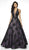 Blush by Alexia Designs - C2053 Plunging Halter Ballgown In Pink