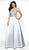 Blush by Alexia Designs - C2060 Beaded Bandeau Back Gown In Silver