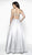 Blush by Alexia Designs - C2060 Beaded Bandeau Back Gown In Silver