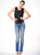 C3109 Embellished Beaded Fringe Hem Top