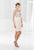 Terani Couture - C3666 Bejeweled Illusion Bateau Sheath Dress in Neutral