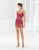 Terani Couture - Radiant Sleeveless Short dress with Leafy Appliques C3701 In Red