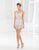 Terani Couture - Radiant Sleeveless Short dress with Leafy Appliques C3701 In White