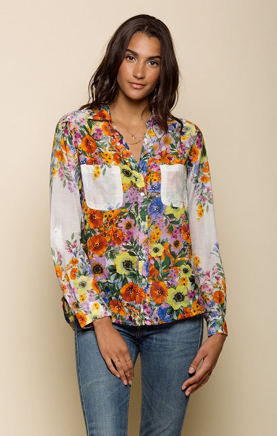 WATERCOLOR FIELDS BUTTON DOWN