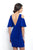 Blush - C416 Draped Sleeves Jersey Fitted Cocktail Dress In Blue