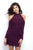 Blush - C418 Long Sleeves Beaded Lace Cocktail Dress In Purple