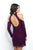 Blush - C418 Long Sleeves Beaded Lace Cocktail Dress In Purple