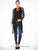 C708 COLLAR SEQUIN LACE DUSTER COAT