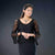 Soulmates - 712P Petite Bell-Sleeve Tunic Top in Black