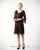 C903 Crochet Lace V-Neck 3/4 Bell-Sleeve Dress