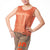 Soulmates - C905 Beaded Silk Top in Orange