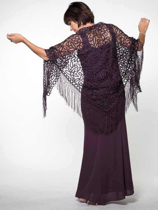 C302 Beaded Handmade Shawl