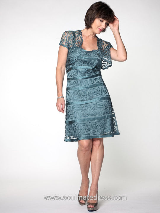 C7185 Cap Sleeves Bolero Jacket With Dress