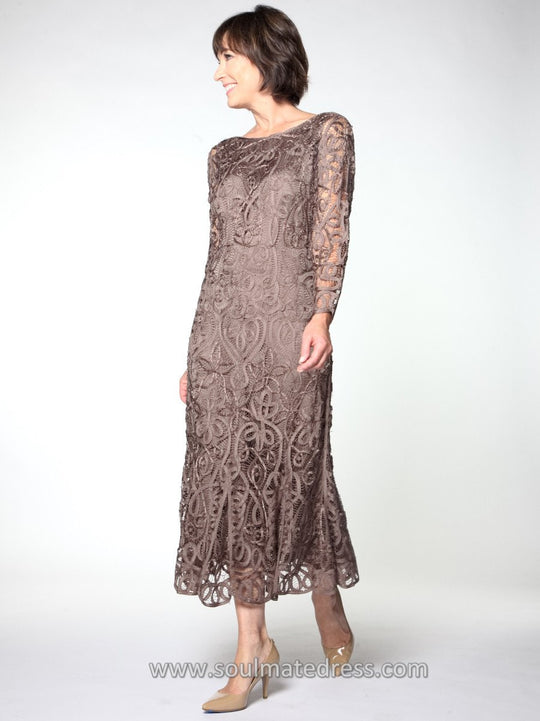 D1423 Tea Length Dress
