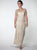 D7107 Hand Crochet 3/4 Bell Sleeve Three Piece Evening Gown