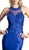 Beaded Halter Tiered Mermaid Prom Dress With Train