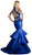Beaded Halter Tiered Mermaid Prom Dress With Train