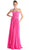 Cinderella Divine - Strapless Twined Front Chiffon Long Evening Gown