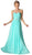 Cinderella Divine - Strapless Twined Front Chiffon Long Evening Gown